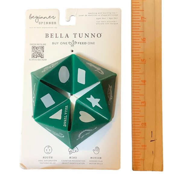 Bella Tunno Origami Silicone Teether Beginner Spinner NEW Learning Toy Green - Picture 1 of 8